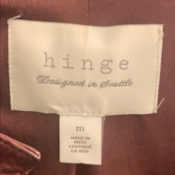 Hinge leather moto jacket in whiskey brown - Picture 5 of 6